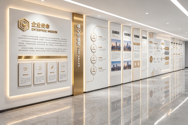 展厅文化设计｜过道走廊墙面设计｜党建墙设计
